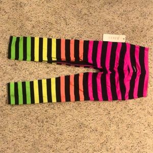 Striped leggings, size small capri by K-Deer